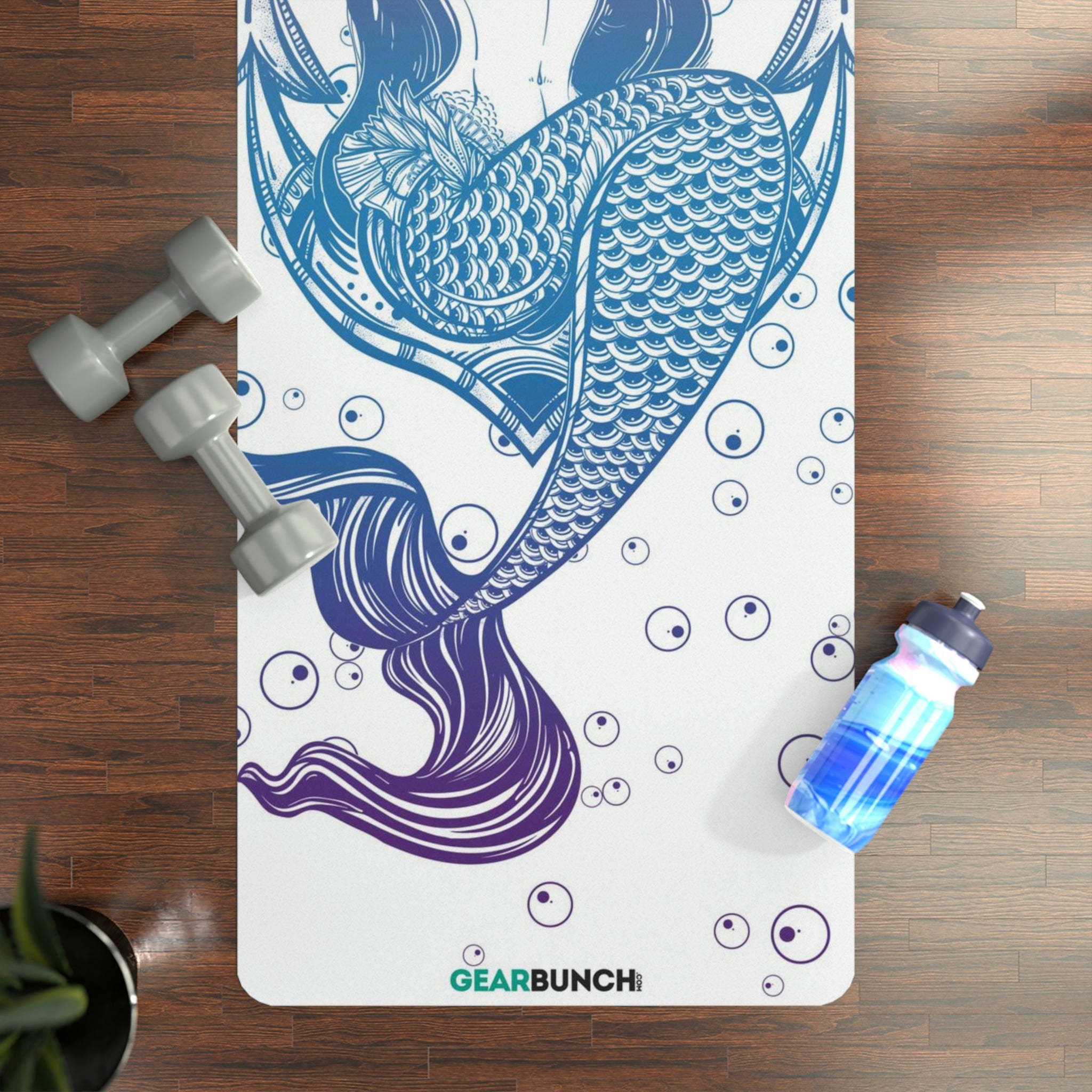 GearBunch Bright White Mermaid Yoga Mat