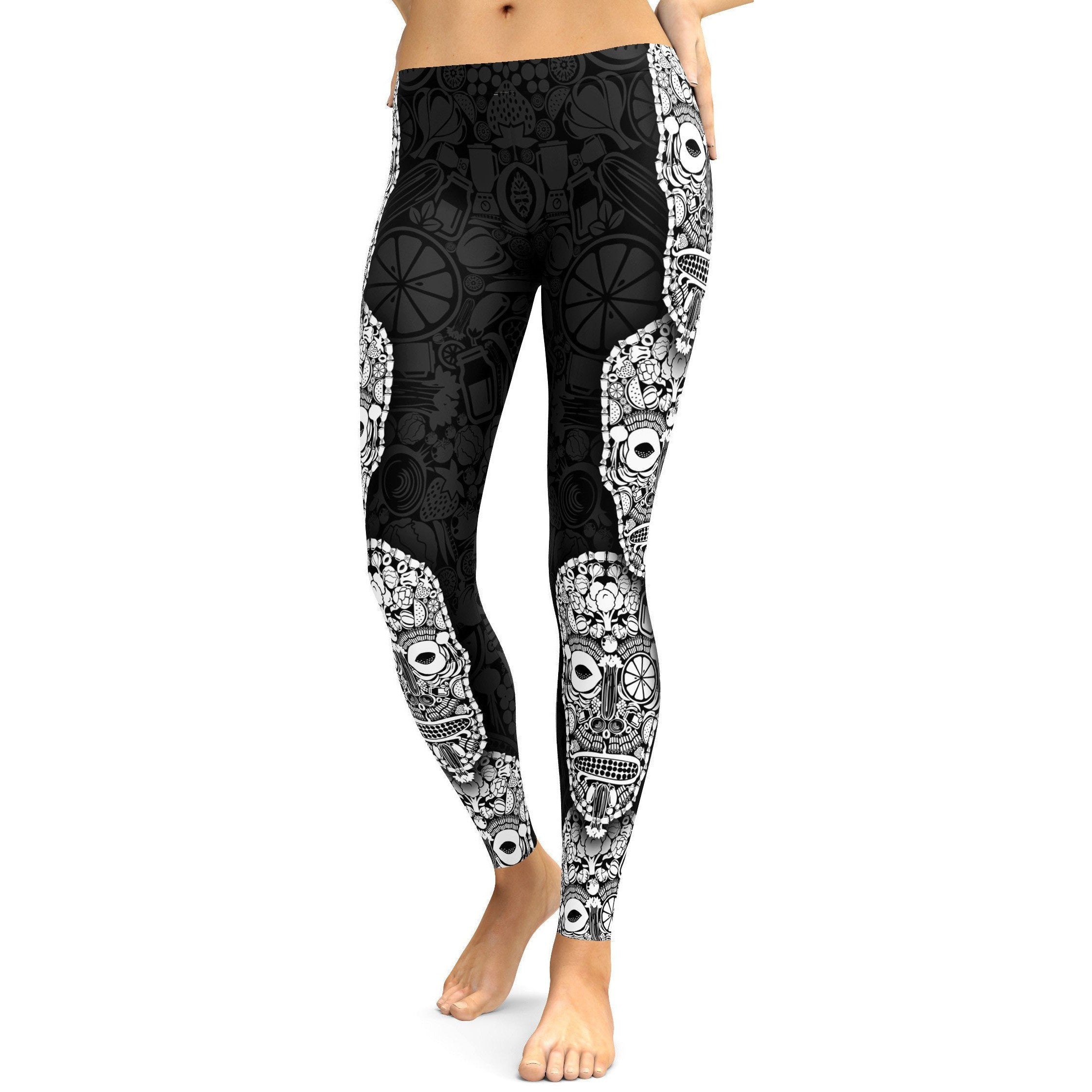 Vegan Skull Leggings - GearBunch Leggings / Yoga Pants