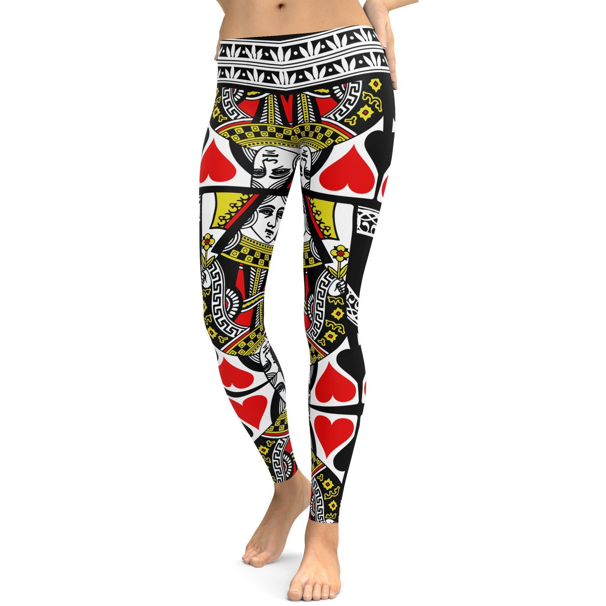 Queen of Hearts Leggings - GearBunch Leggings / Yoga Pants