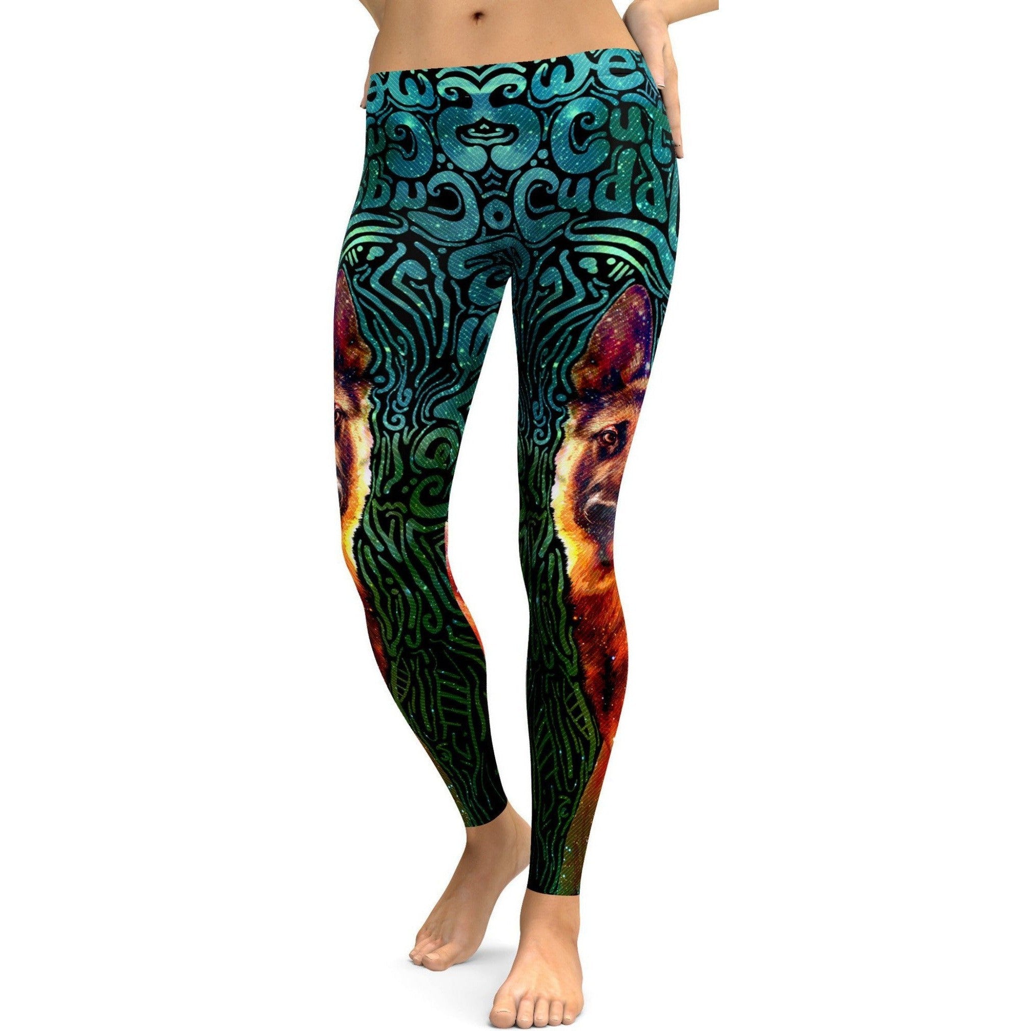 Dog breed leggings with pockets - BULLDOG CONTINENTAL - HERTTAHOUND - grey