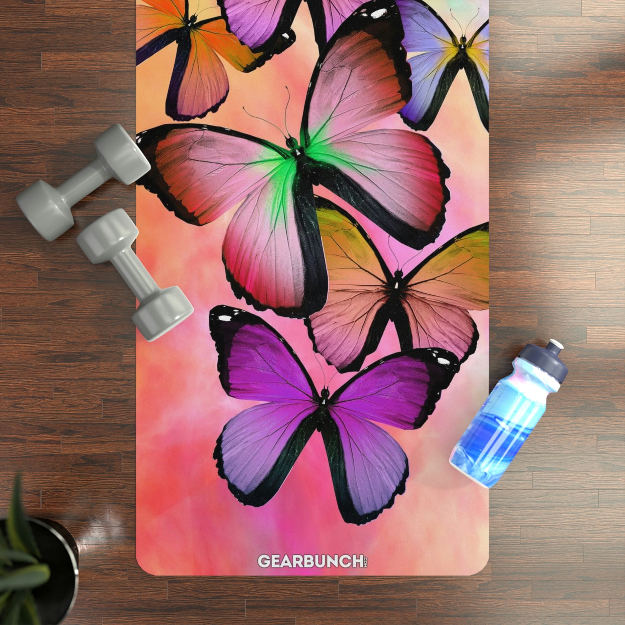 GearBunch Colorful Butterfly Yoga Mat