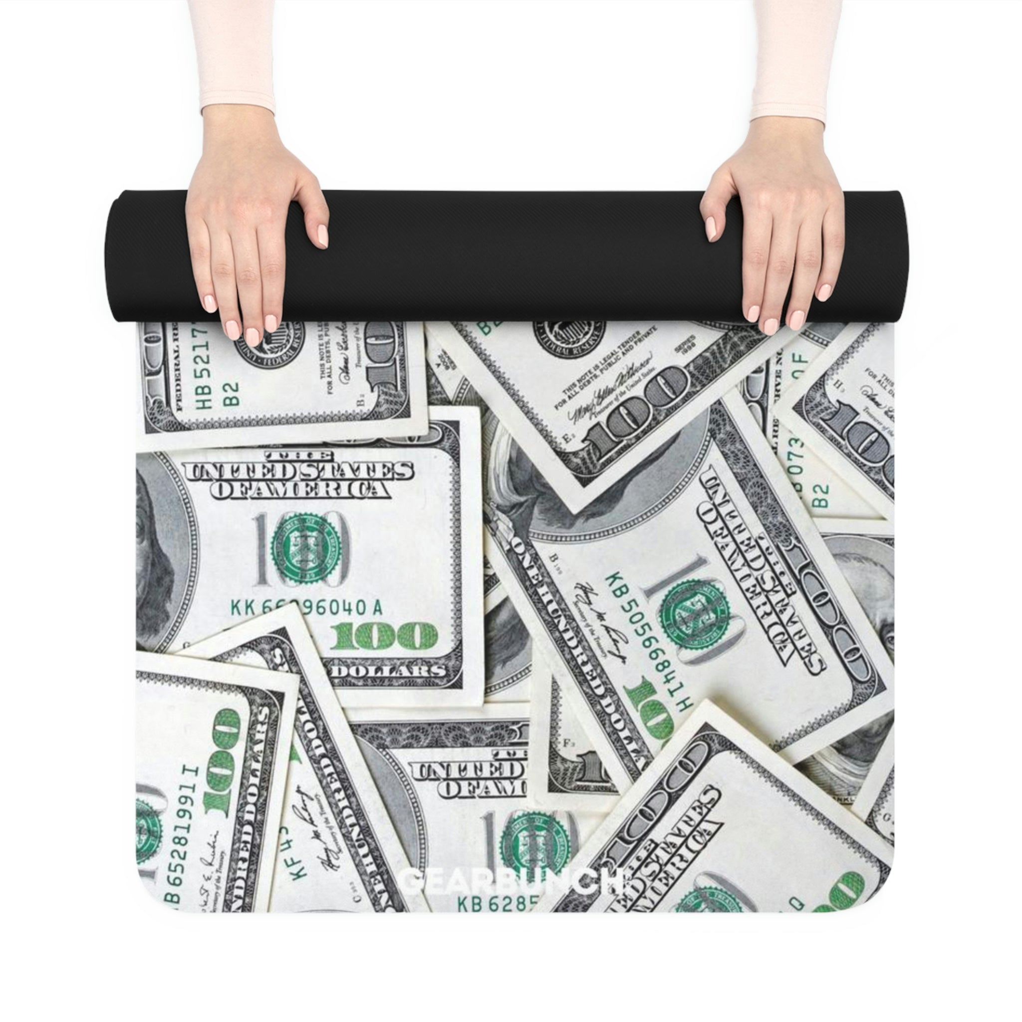 GearBunch 100 Dollar Bills Yoga Mat