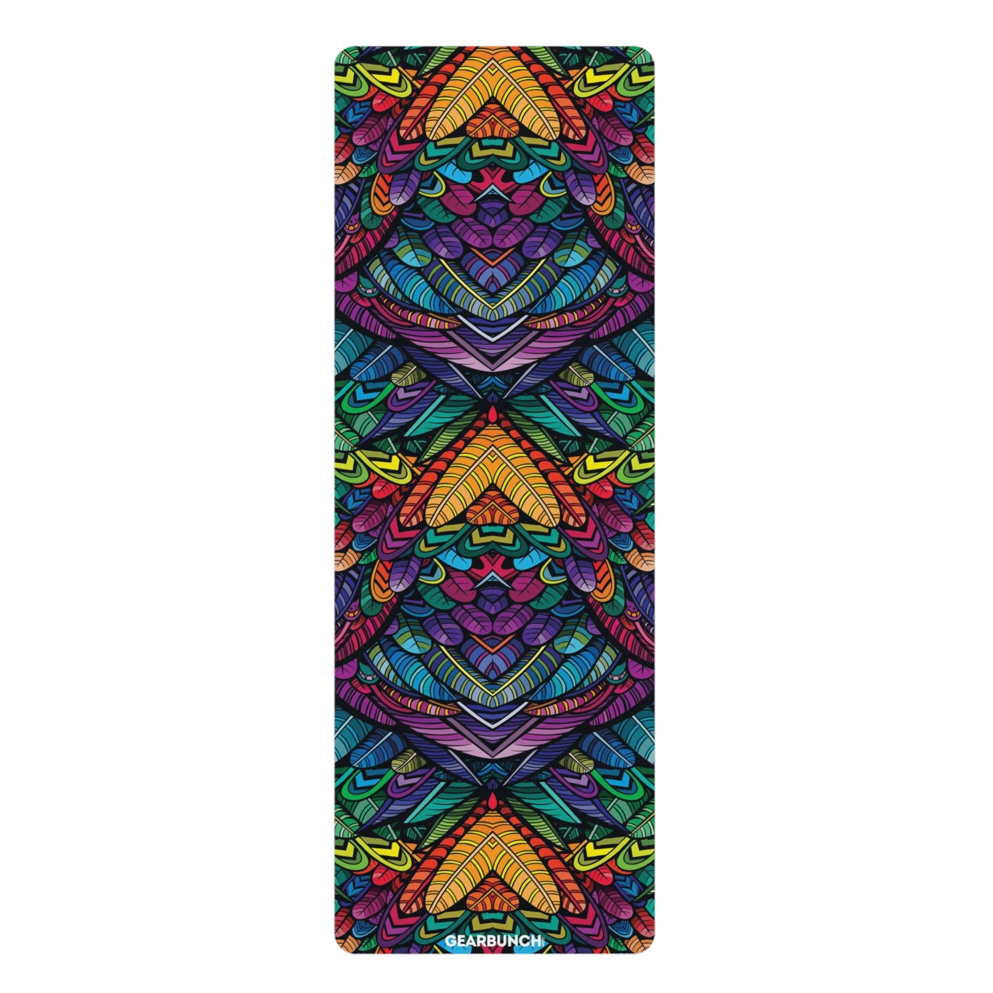 GearBunch Colorful Feathers Yoga Mat