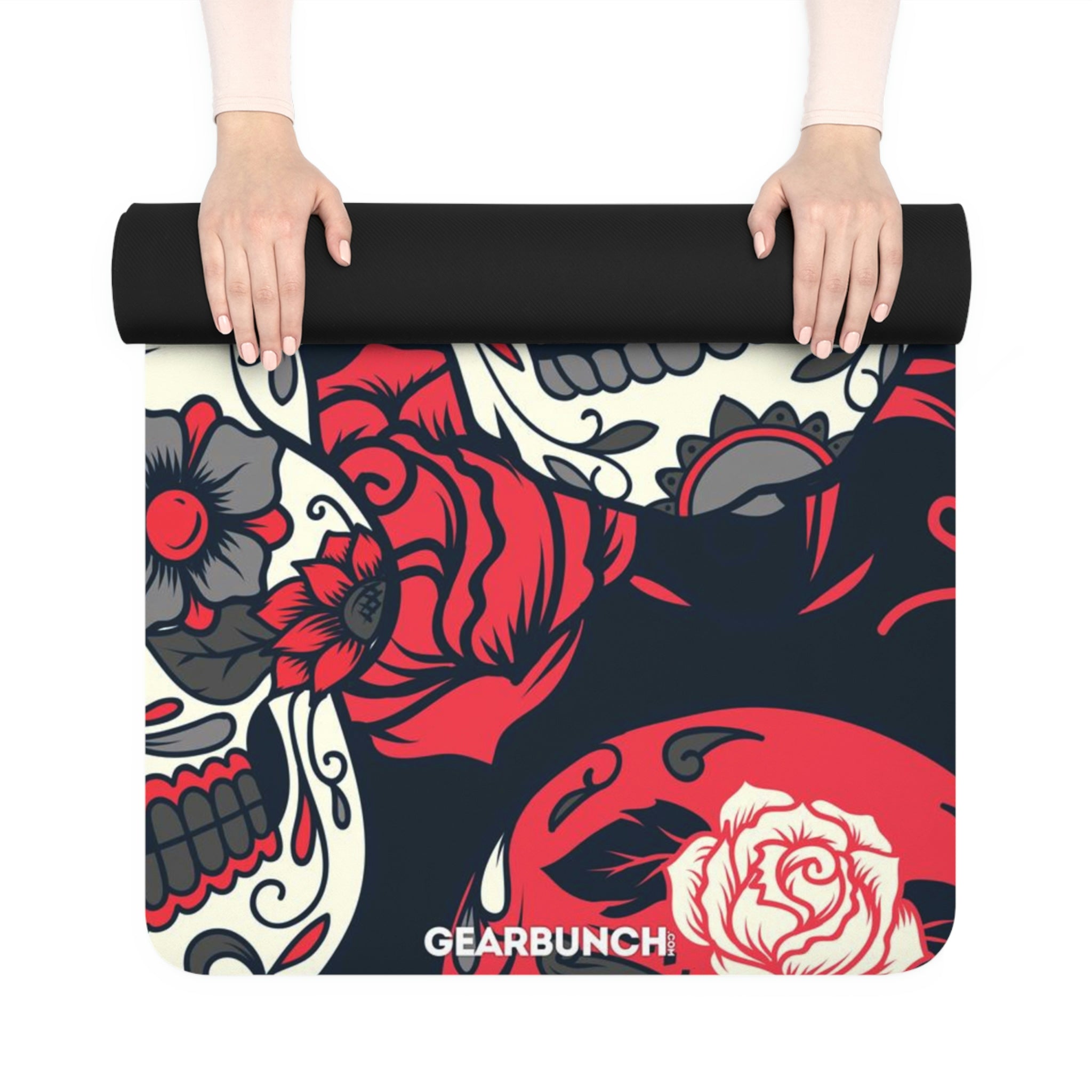 GearBunch Pink Sugar Skull Yoga Mat