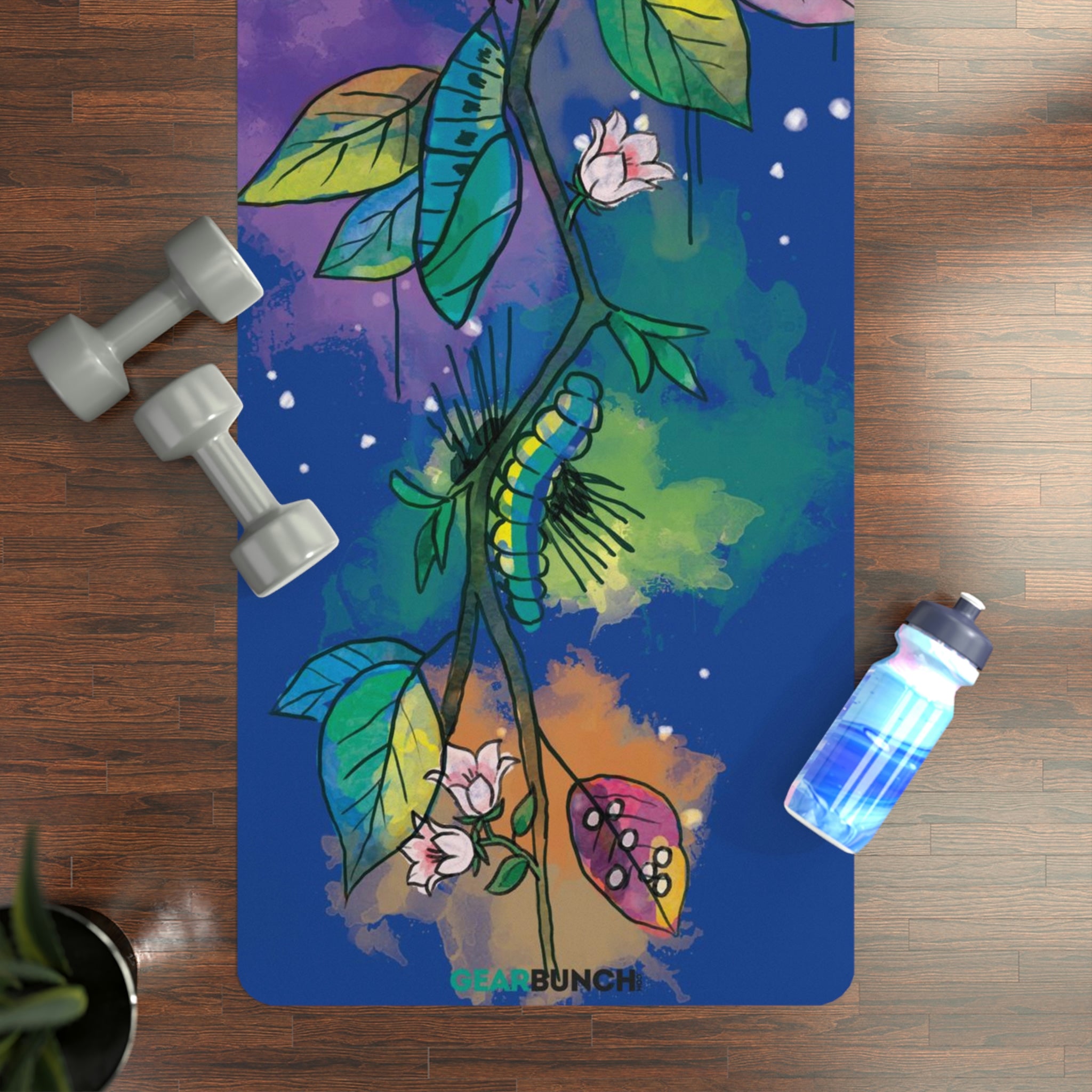 GearBunch Blue Metamorphosis Yoga Mat