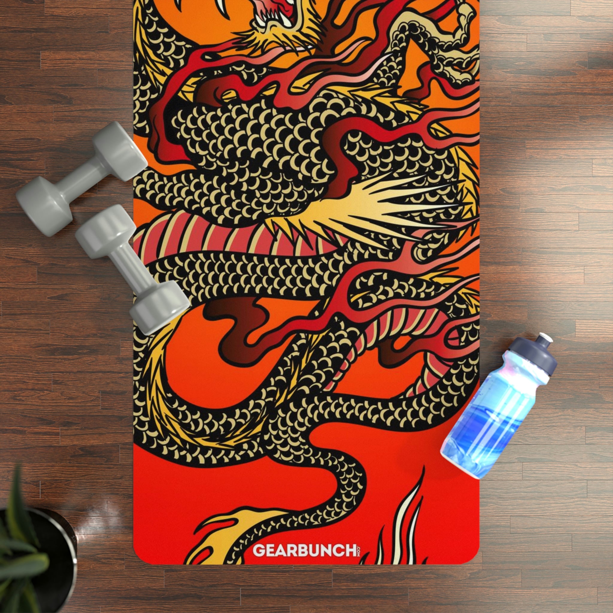 GearBunch Colorful Chinese Dragon Yoga Mat