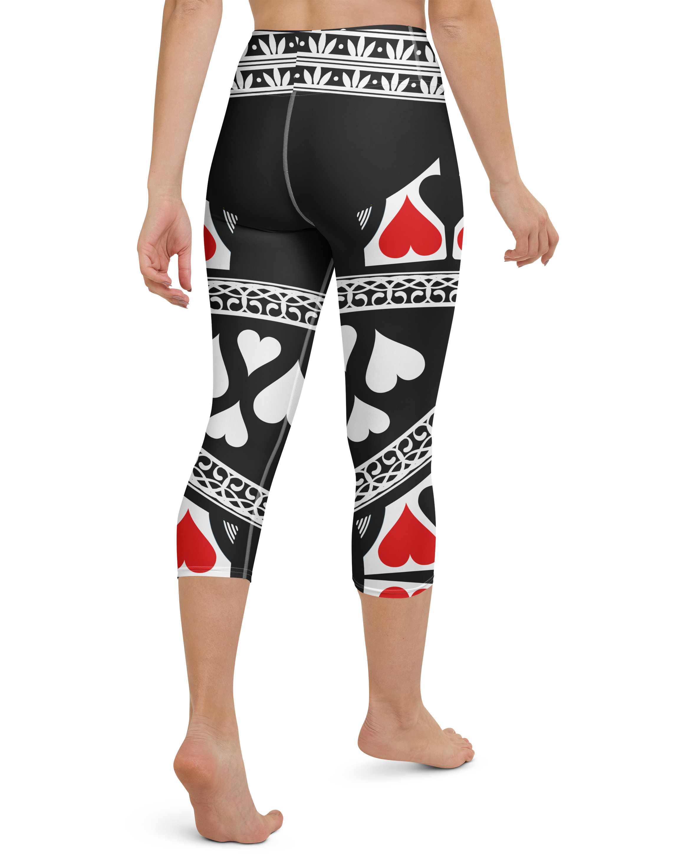 Queen of Hearts Yoga Capris - Gearbunch