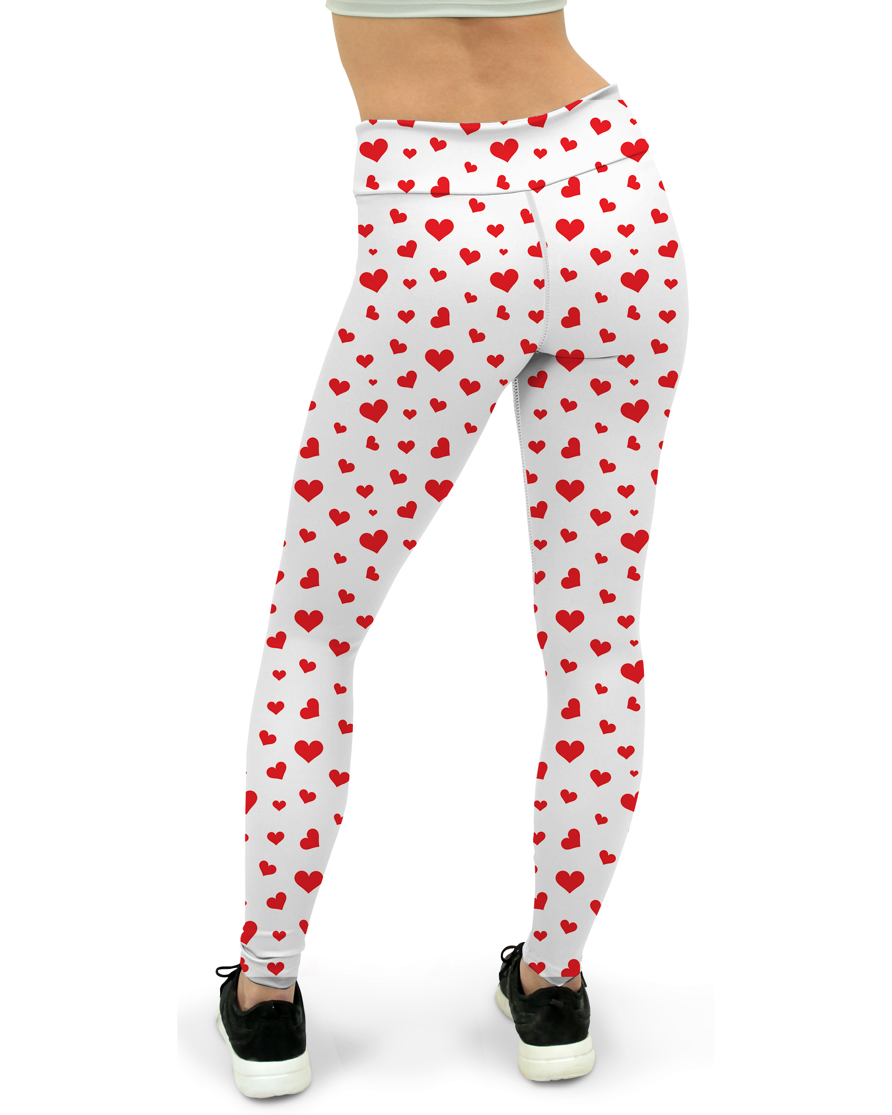 Red Hearts Yoga Pants - Gearbunch