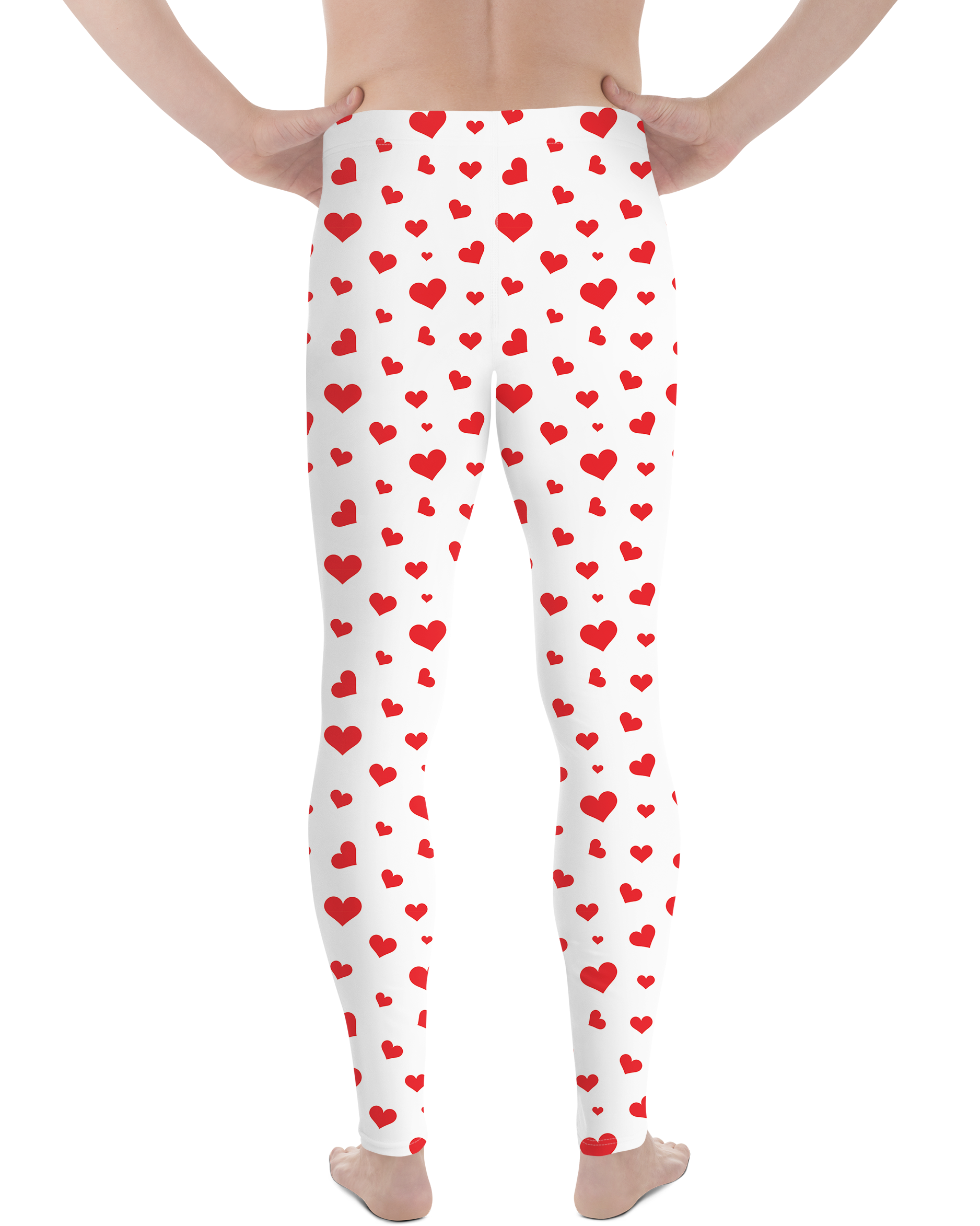 Red Hearts Meggings - Gearbunch Men's Leggings