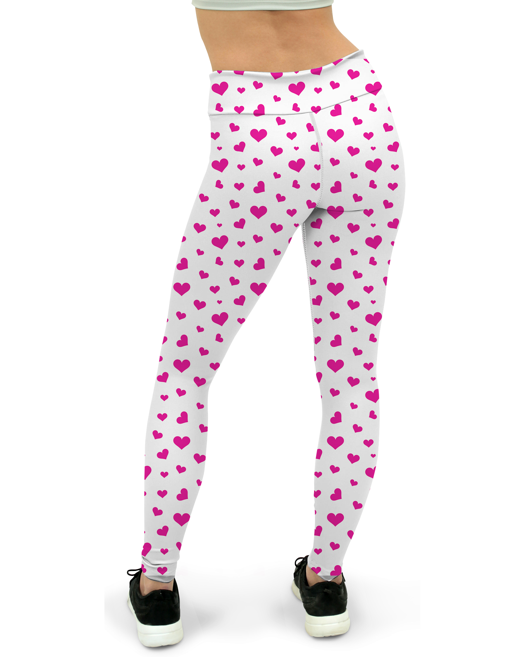 Pink Hearts Yoga Pants - Gearbunch