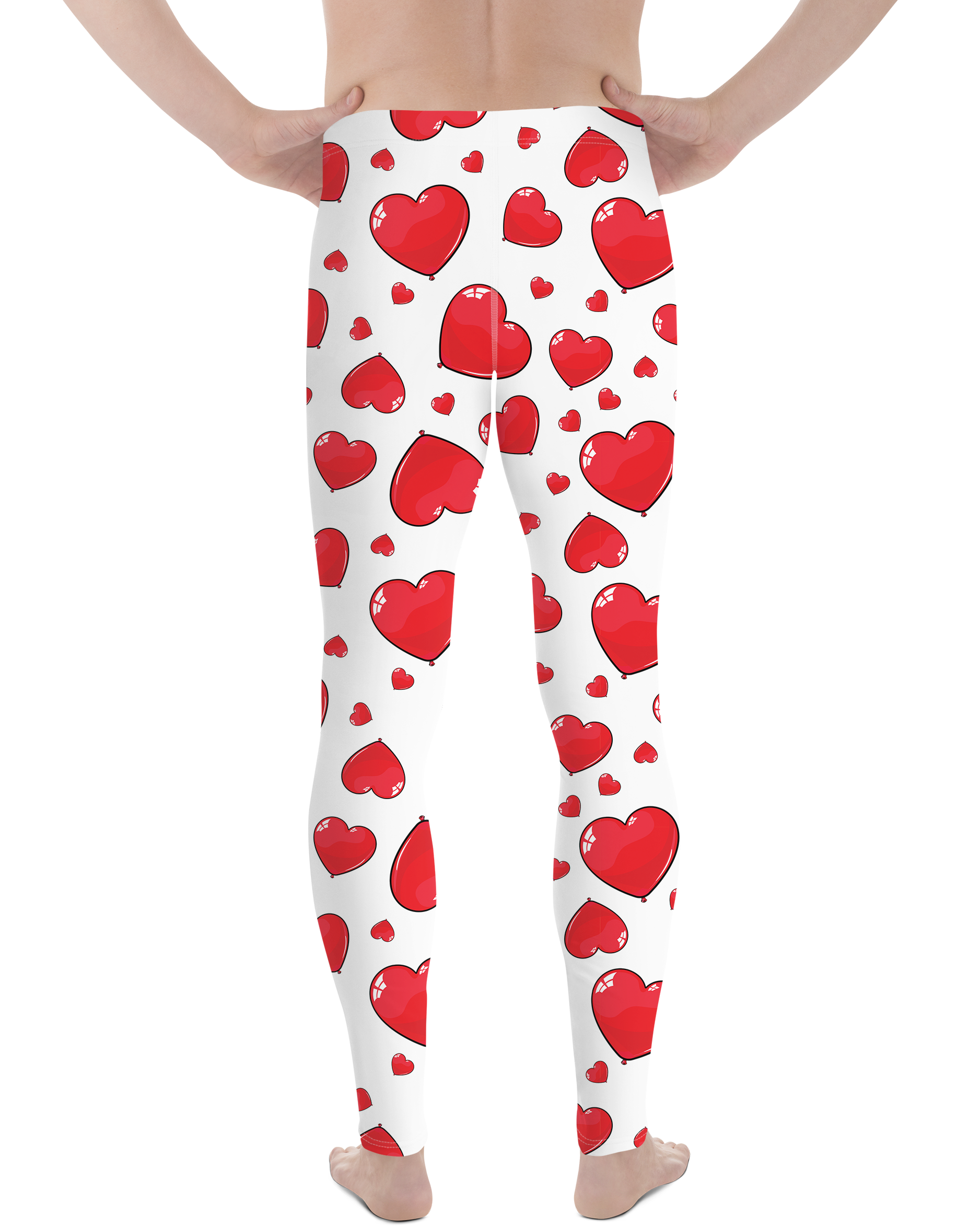 Red Heart Shaped Balloons Meggings - Gearbunch