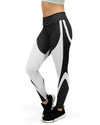 Black & White Honeycomb Carbon Women's Yoga Pants GearBunch