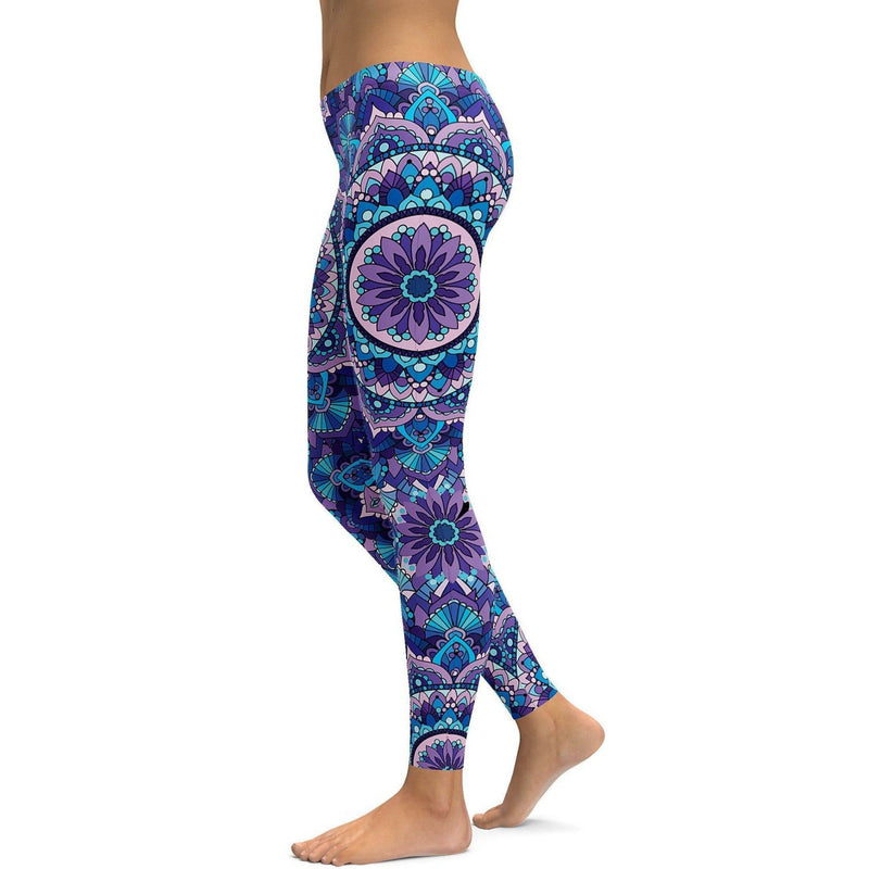 Womens Workout Colorful Sparkles Leggings Pink/Green/Blue | Gearbunch.com