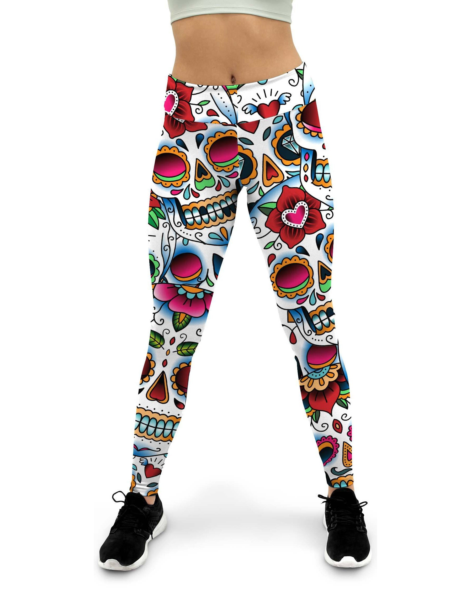 Sugar skull yoga pants top