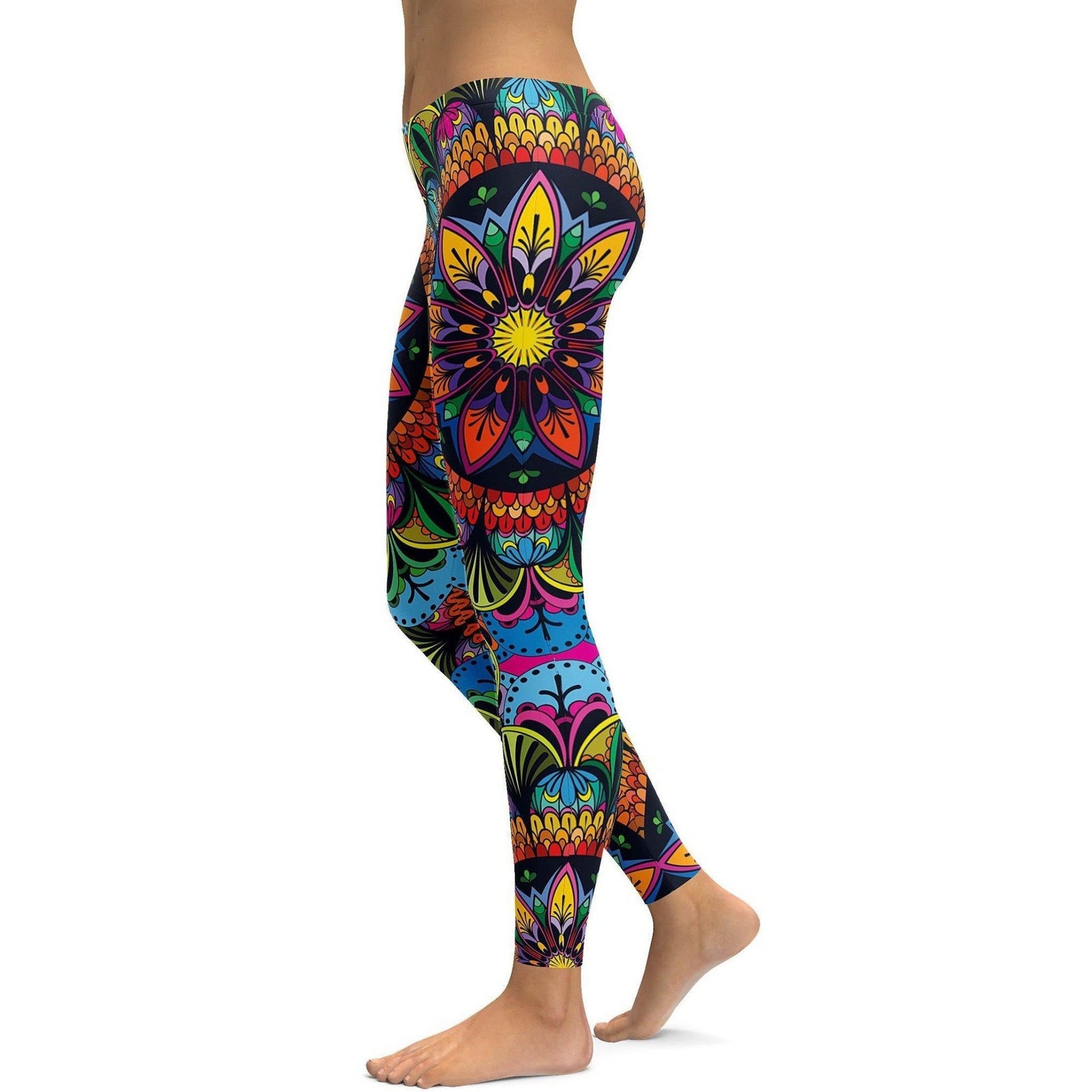 Colorful Mandala Leggings Fun Leggings Yoga Pants for Women