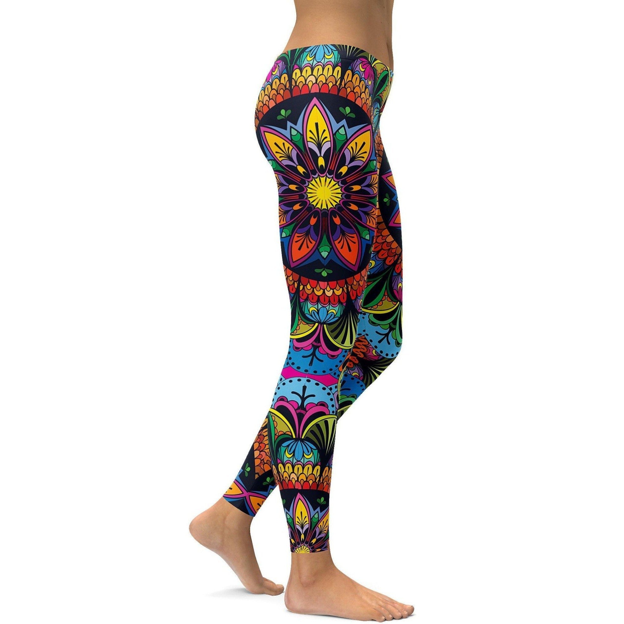 Squat proof, super soft and comfy Colorful Mandala Leggings