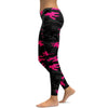 Womens Workout Yoga Dark Pink Camo Leggings Black/Pink/Grey | Gearbunch.com