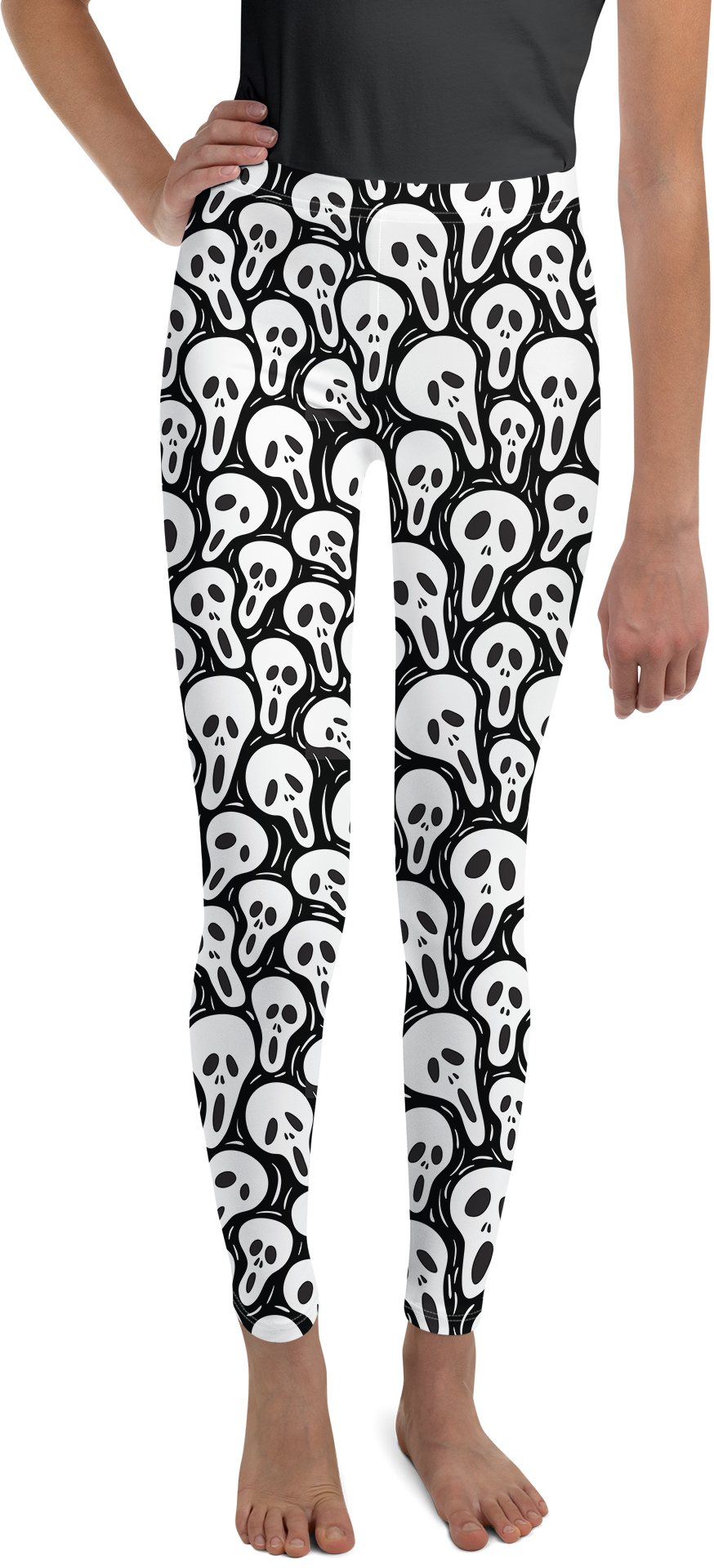 Ghost Face Youth Leggings - Gearbunch