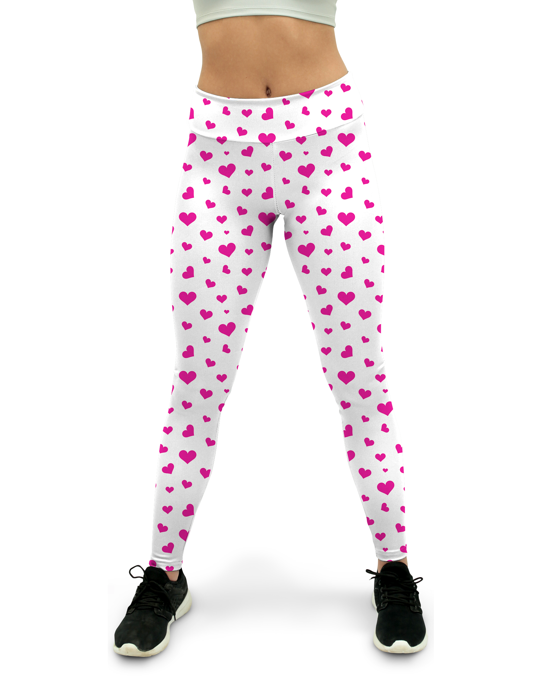 Pink Hearts Yoga Pants - Gearbunch