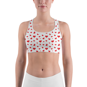 Red Hearts Sports Bra - Gearbunch