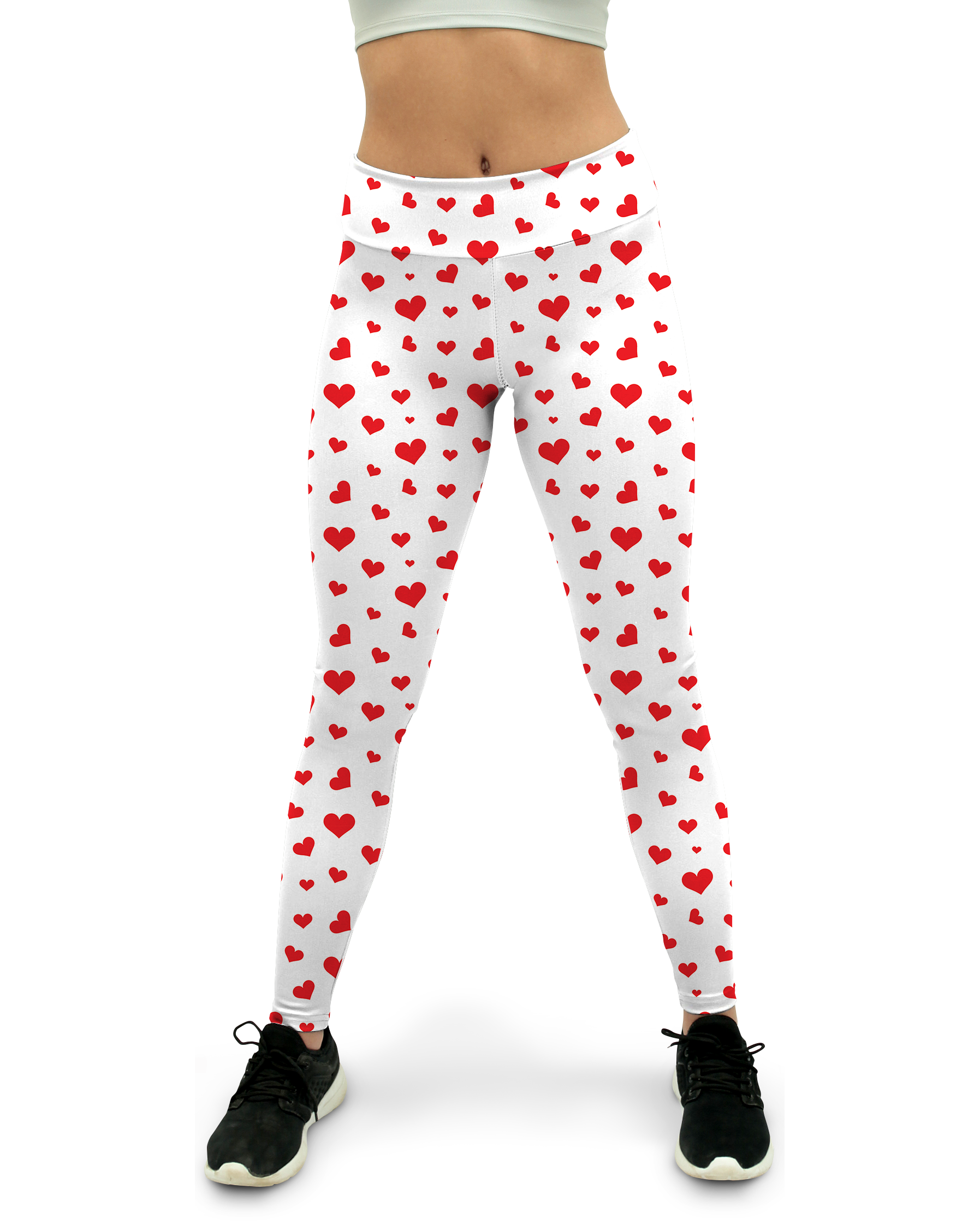 Red Hearts Yoga Pants - Gearbunch