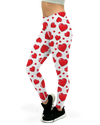 Red Heart Shaped Balloons Yoga Pants - Gearbunch