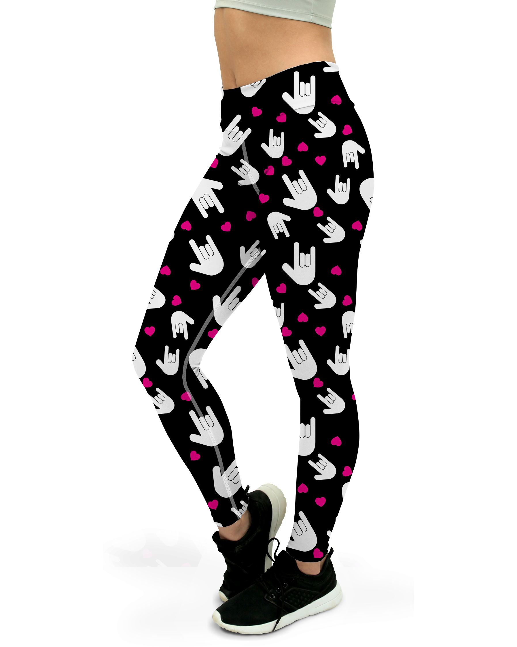 Sign Language I Love You Yoga Pants - Gearbunch