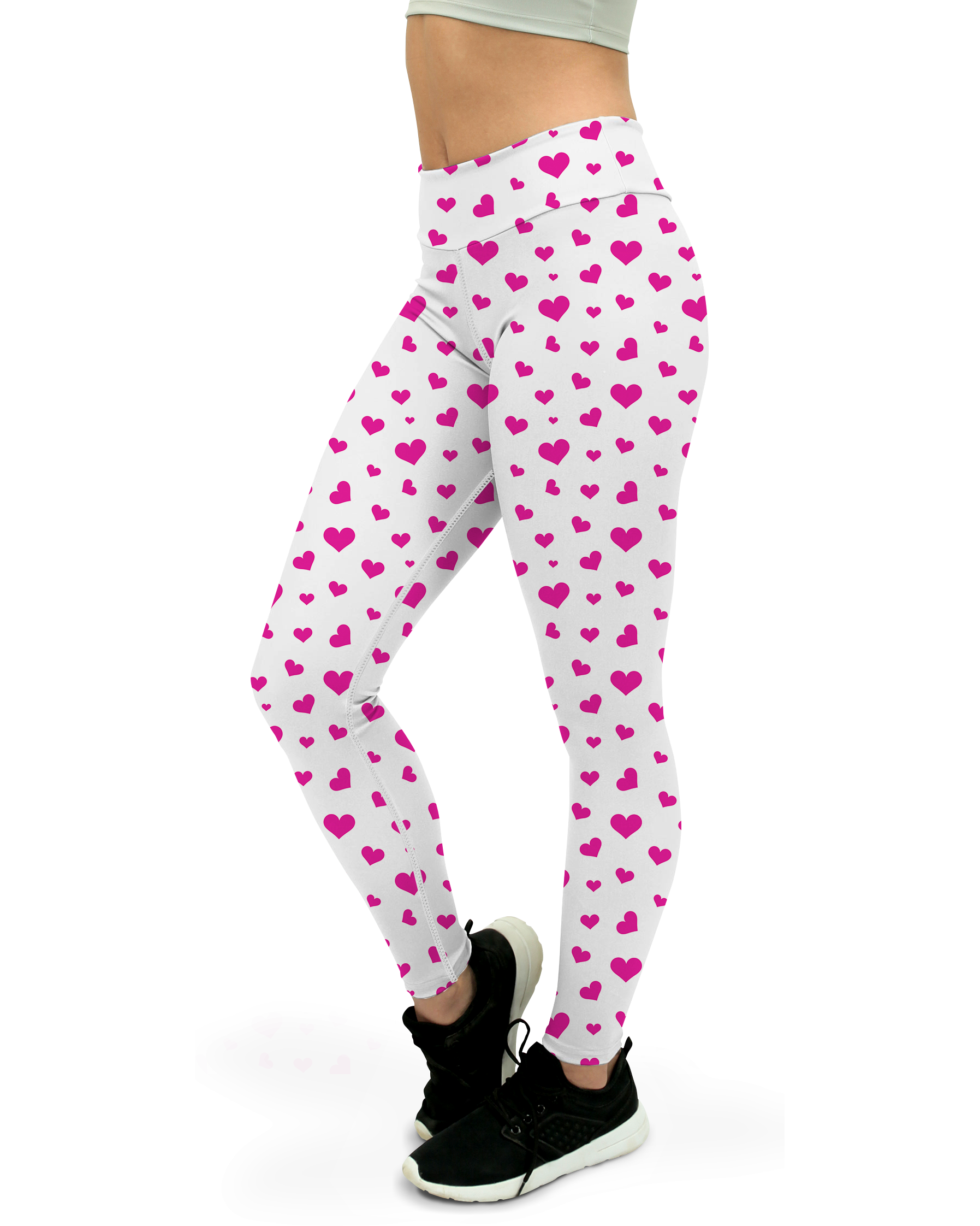 Pink Hearts Yoga Pants - Gearbunch