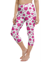 Pink Heart Shaped Balloons Yoga Capris - Gearbunch