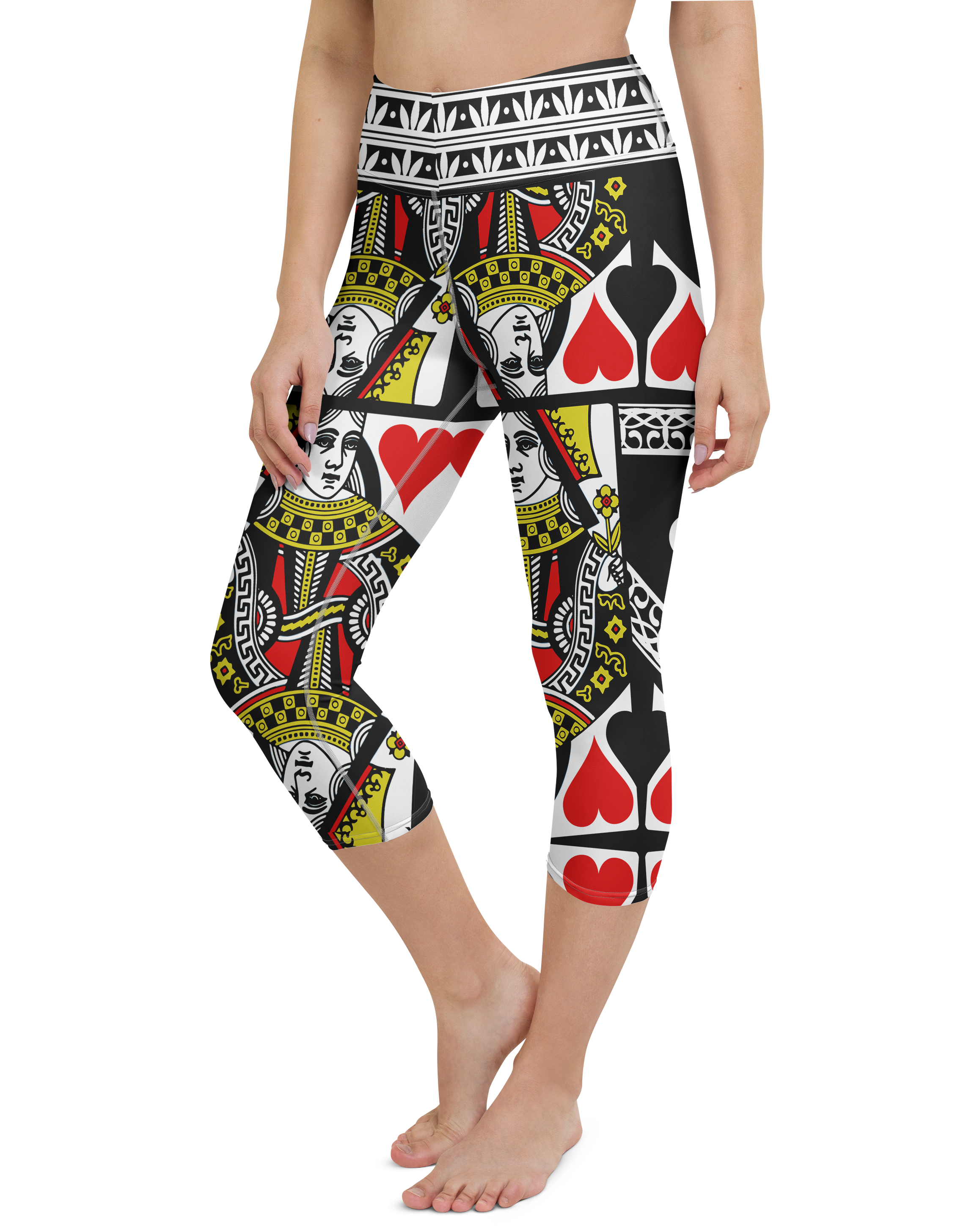 Queen of Hearts Yoga Capris - Gearbunch