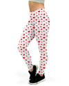 Red Hearts Yoga Pants- Gearbunch