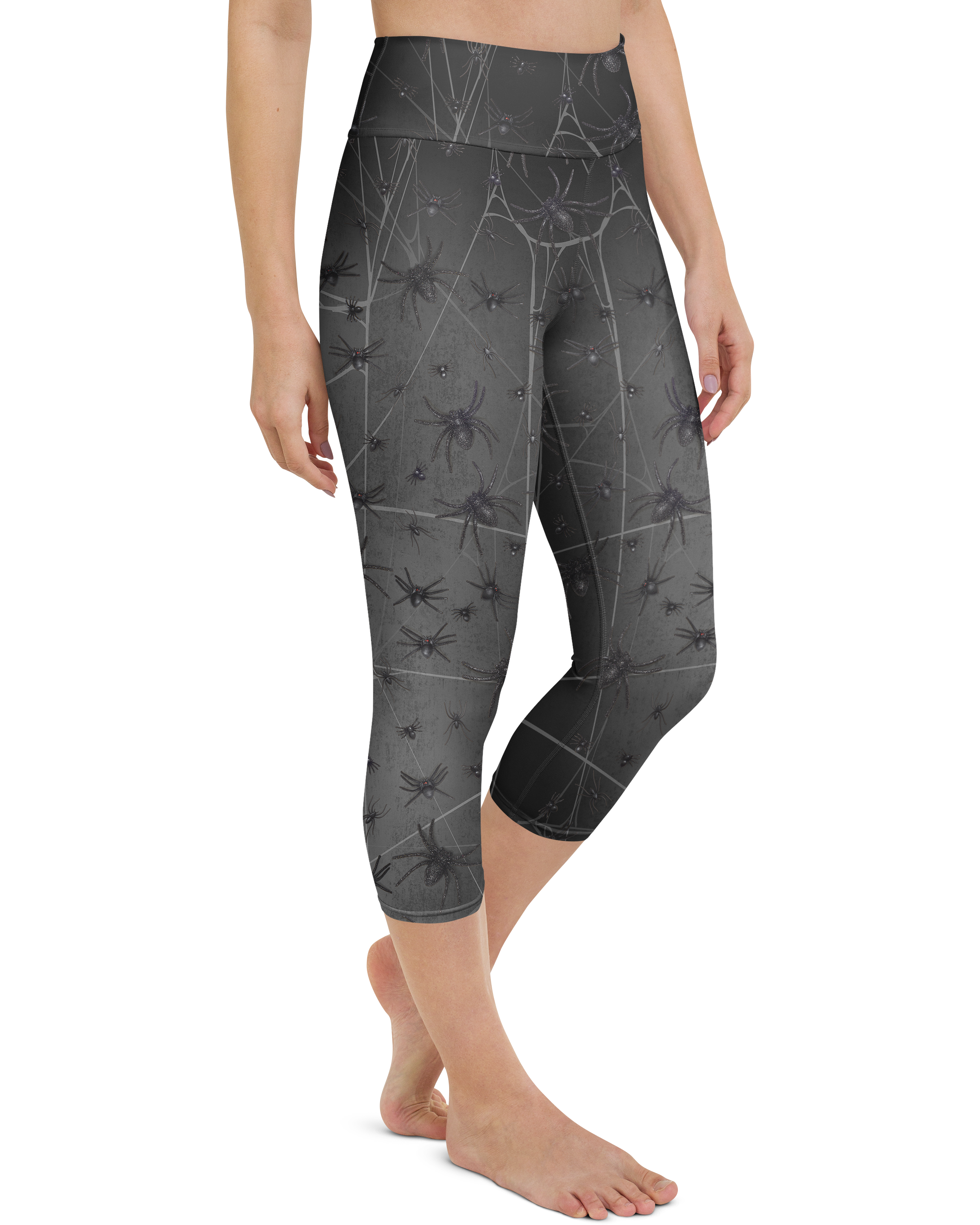 Crawling Spiders Yoga Capris - Gearbunch