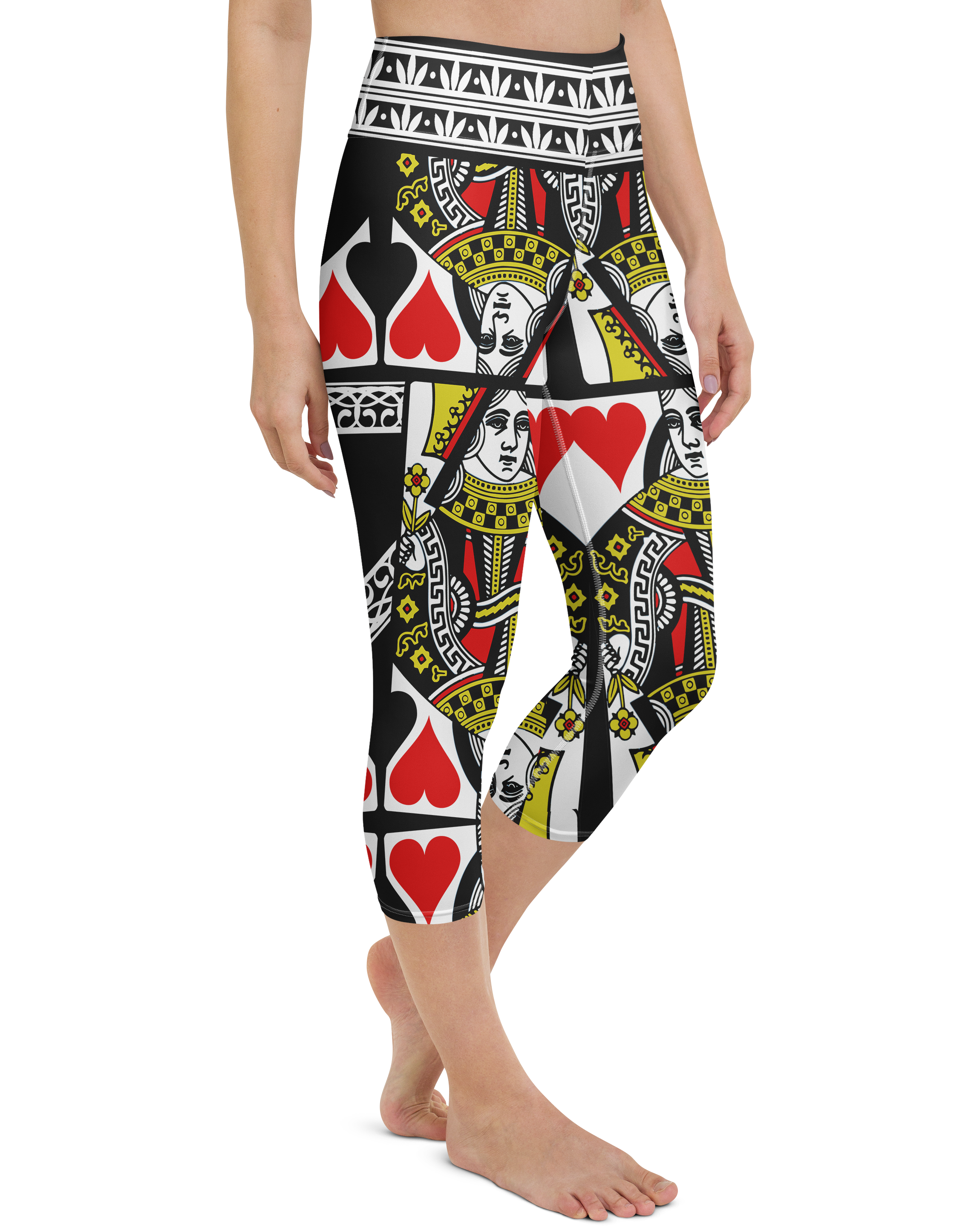 Queen of Hearts Yoga Capris - Gearbunch