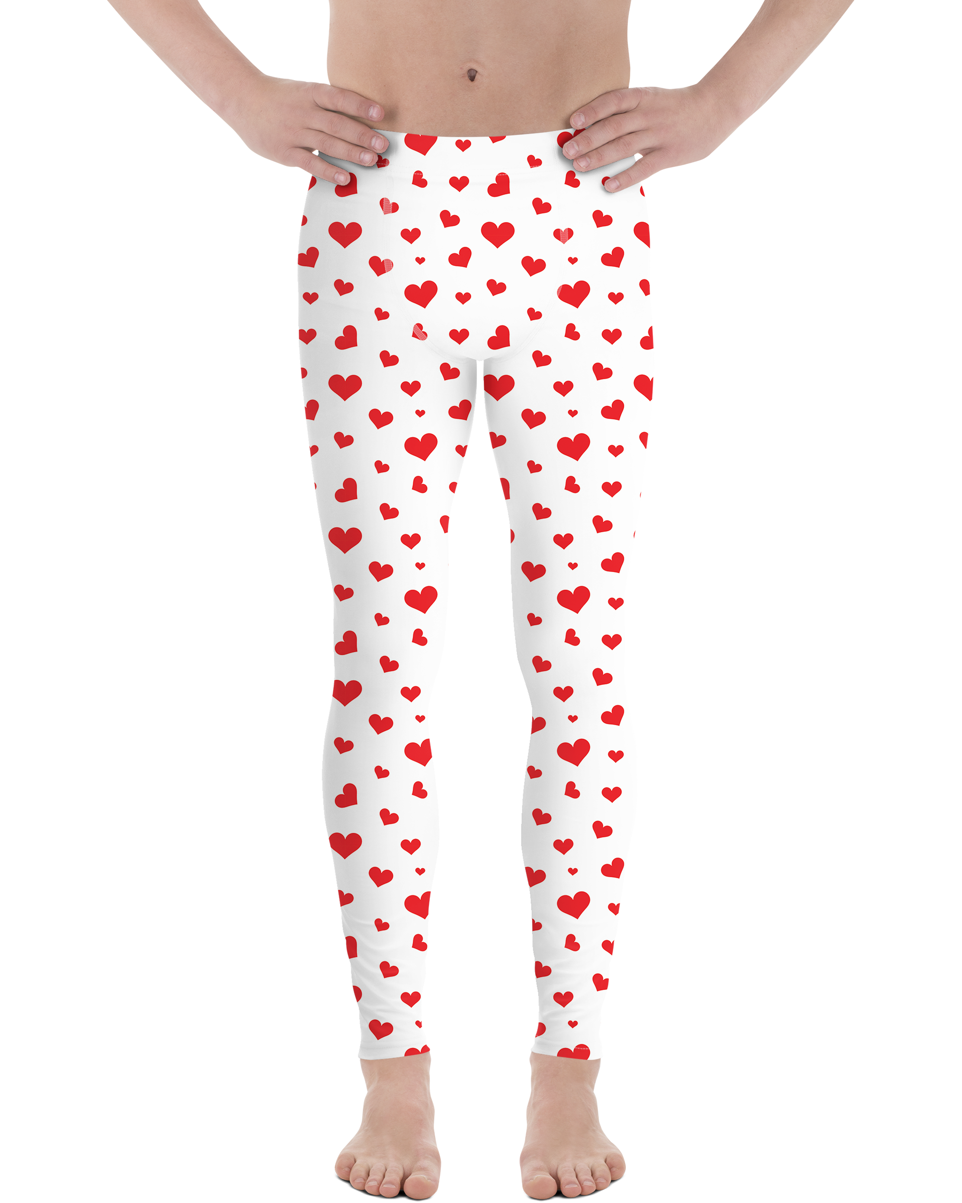 Red Hearts Meggings - Gearbunch Men's Leggings