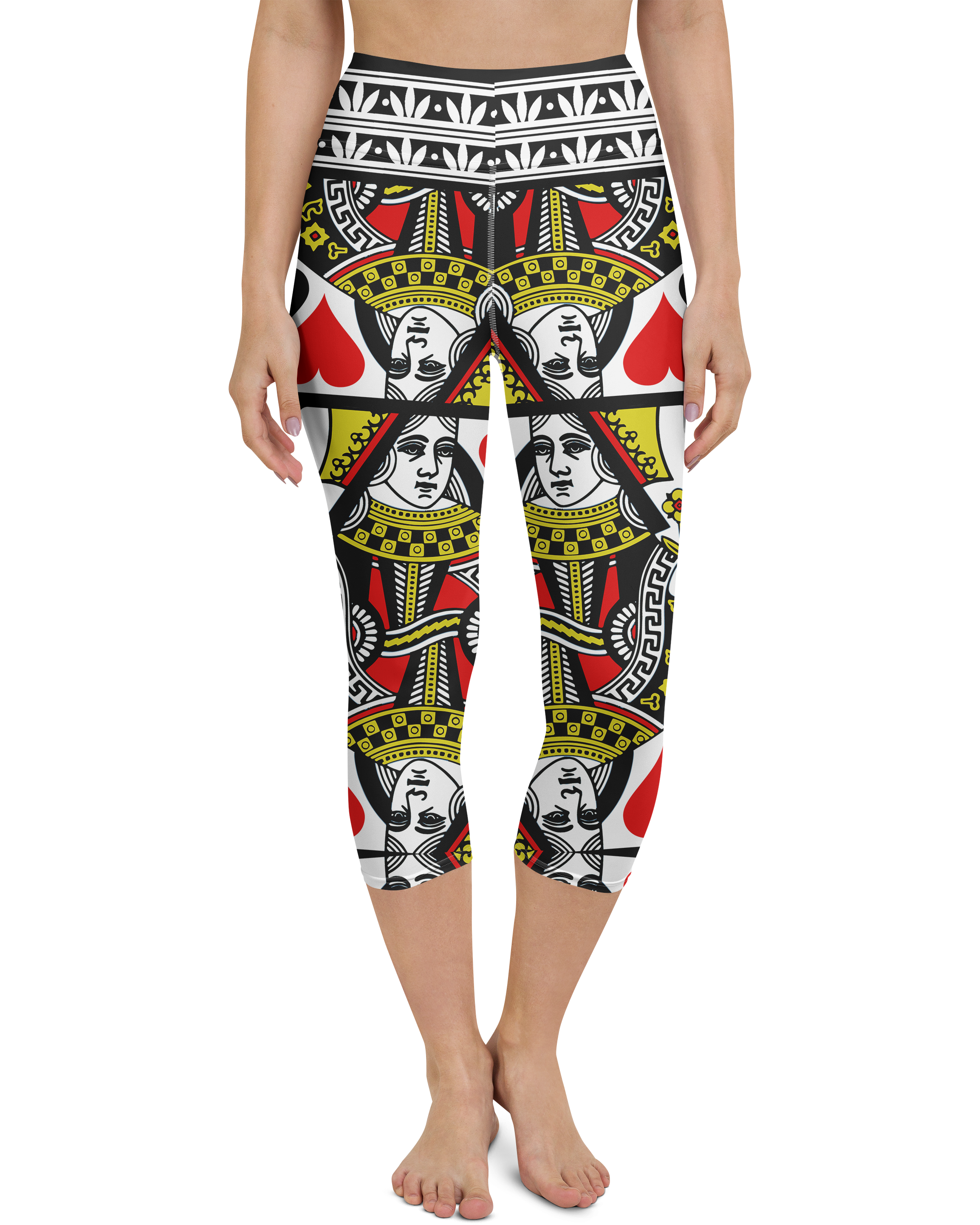 Queen of Hearts Yoga Capris - Gearbunch