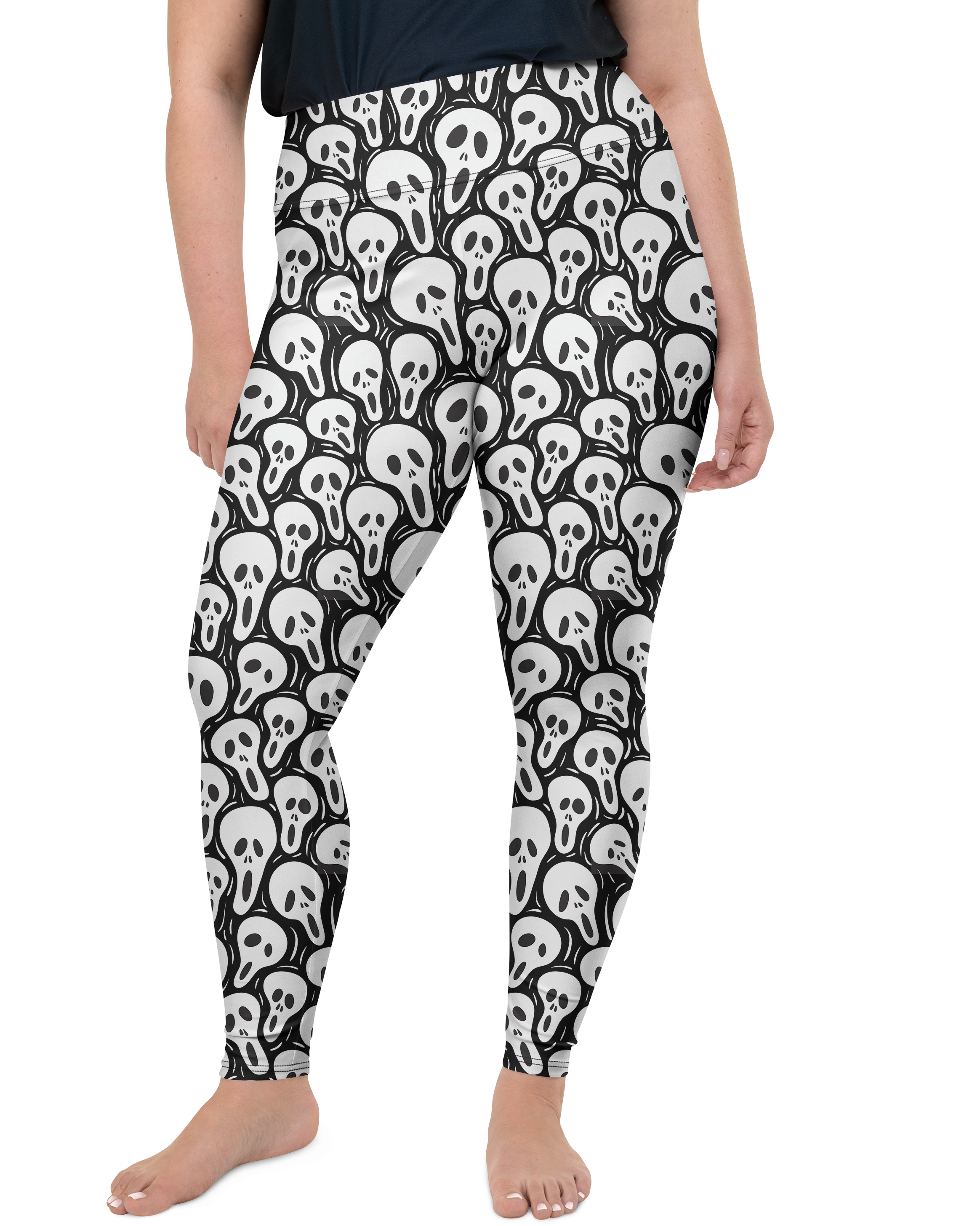 Ghost Face Plus Size Leggings - Gearbunch