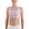 Pink Hearts Sports Bra - Gearbunch