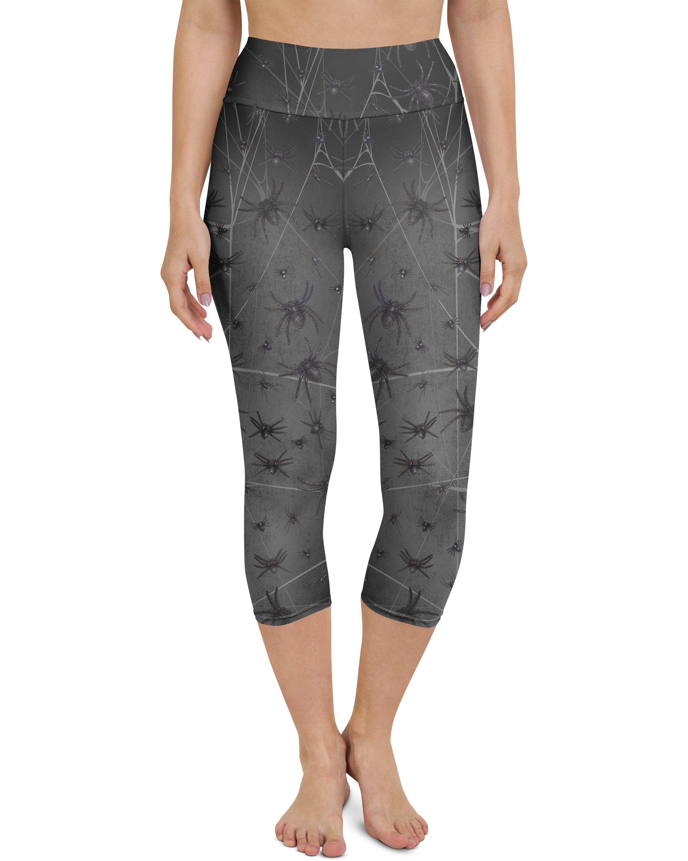 Crawling Spiders Yoga Capris - Gearbunch