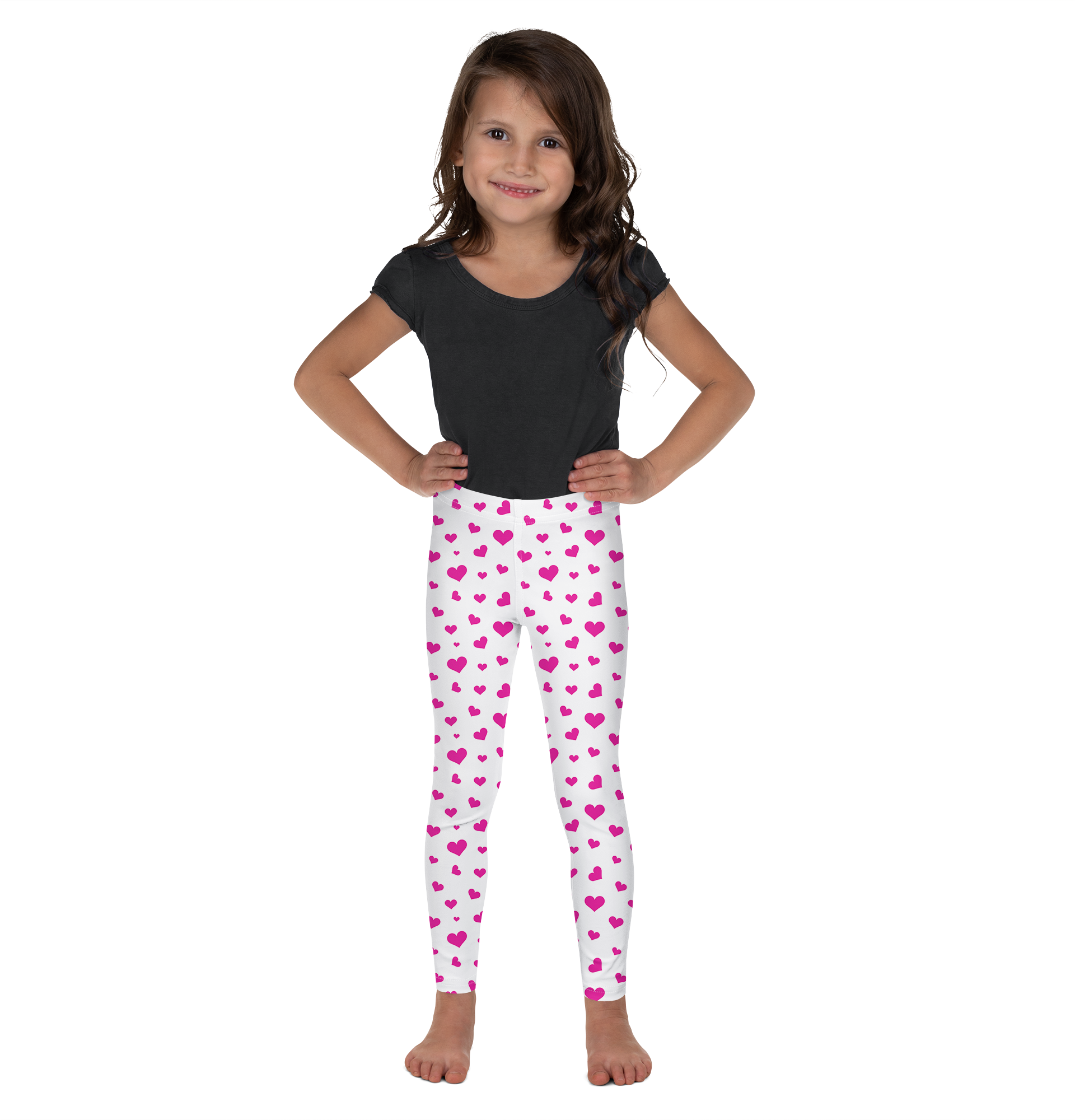 Pink Hearts Kid's Leggings - Gearbunch