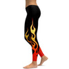 Womens Workout Yoga Flame Leggings Orange/Black/Yellow | Gearbunch.com