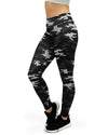 GearBunch Womens Dark Gray Camo Yoga Pants