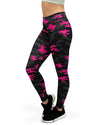 GearBunch Womens Dark Pink Camo Yoga Pants