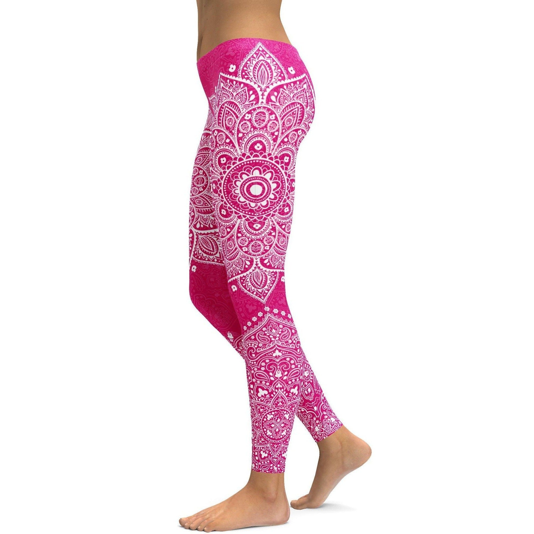 Hot_Pink_Mandala_Leggings_Yoga_Pants_Printed_Pink_Leggings 