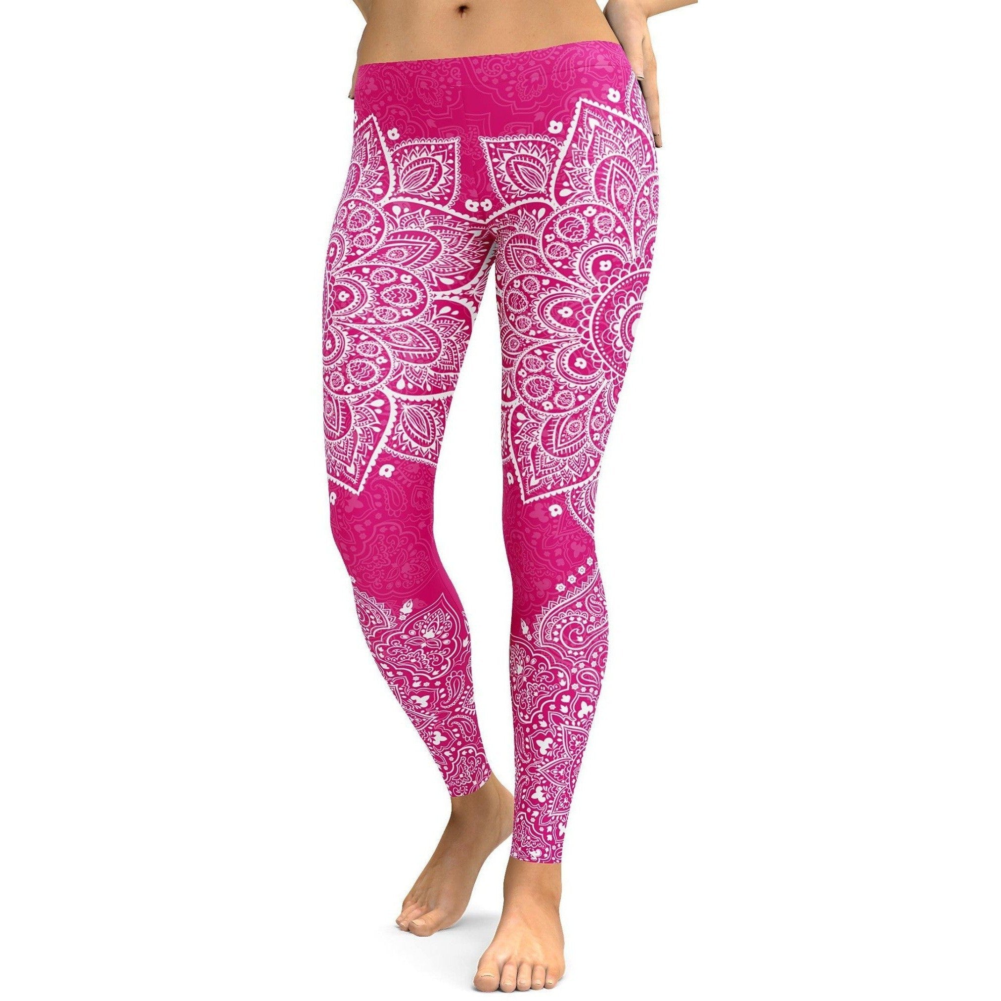 Hot_Pink_Mandala_Leggings_Yoga_Pants_Printed_Pink_Leggings 