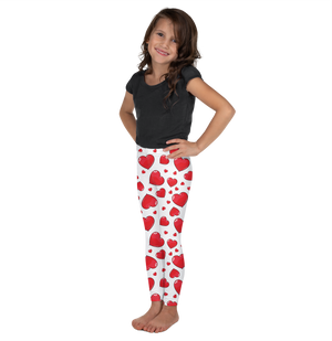 Red Heart Shaped Balloons Kid's Leggings - Gearbunch