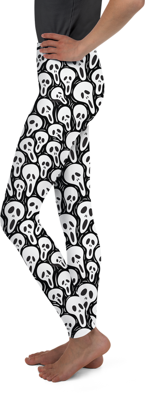 Ghost Face Youth Leggings - Gearbunch