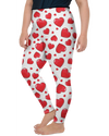 Red Heart Shaped Balloon Plus Size Leggings - Gearbunch