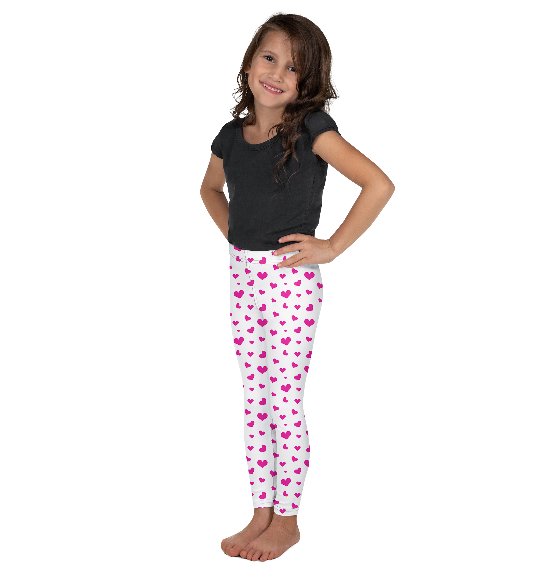 Pink Hearts Kid's Leggings - Gearbunch