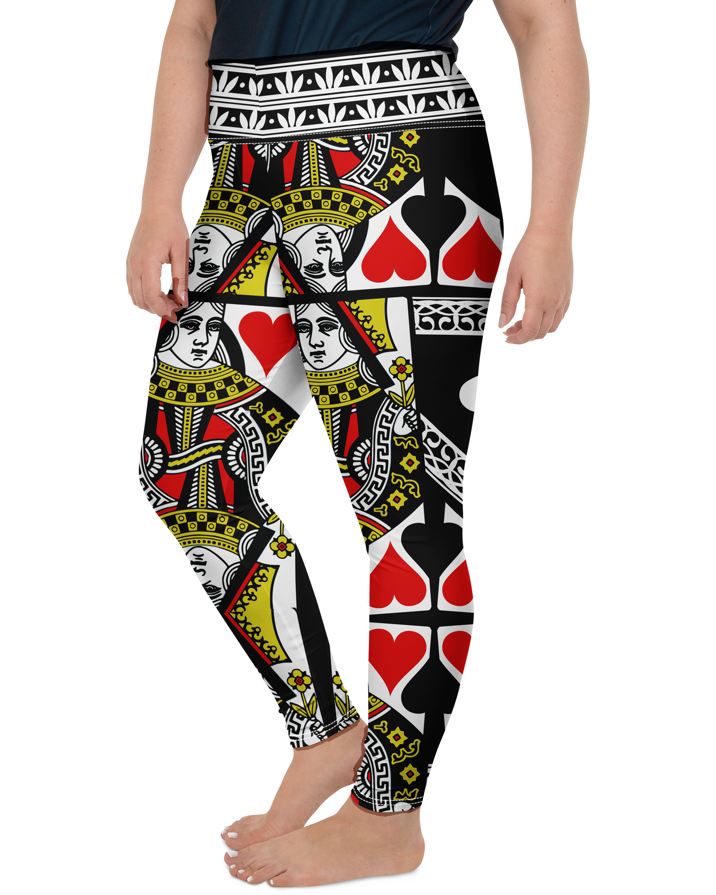 Queen of Hearts Plus Size Leggings - Gearbunch