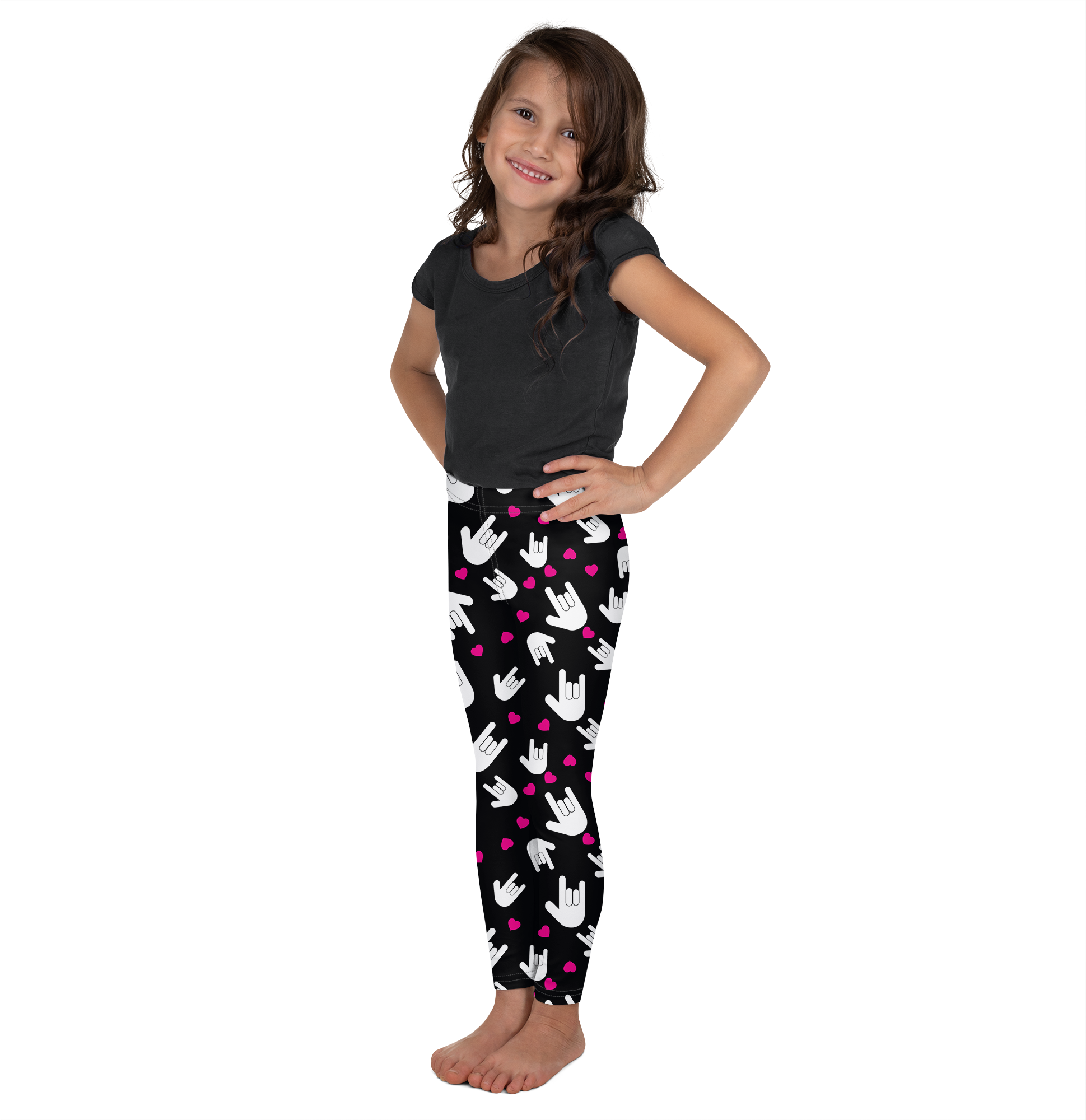 Sign Language I Love You Kid's Leggings - Gearbunch